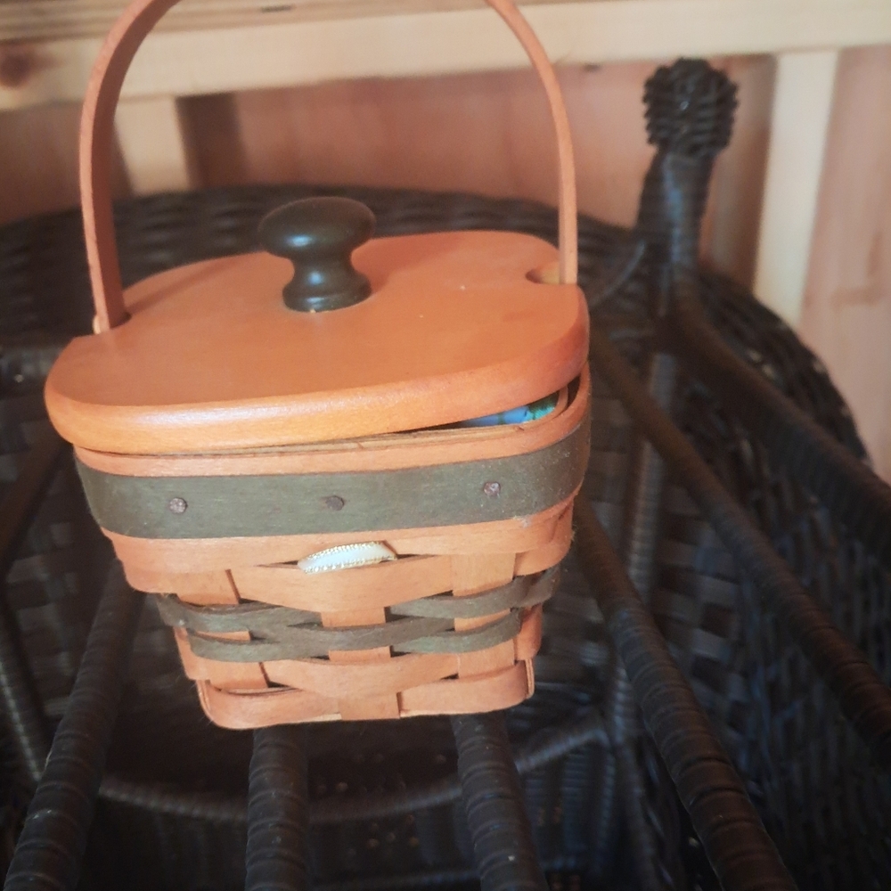 Brown and Black Accent Basket with Metal Closure